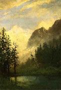 Albert Bierstadt Moonlit Landscape oil painting picture wholesale